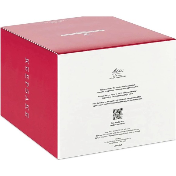 Hallmark The Haunted Mansion Musical Christmas Tree Topper With Lights - Picture 4 of 4